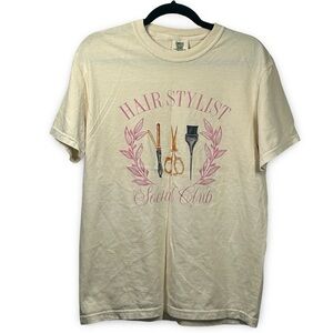Comfort Colors Hair Stylist Graphic Tee Size Medium Novelty Salon Hairdresser‎